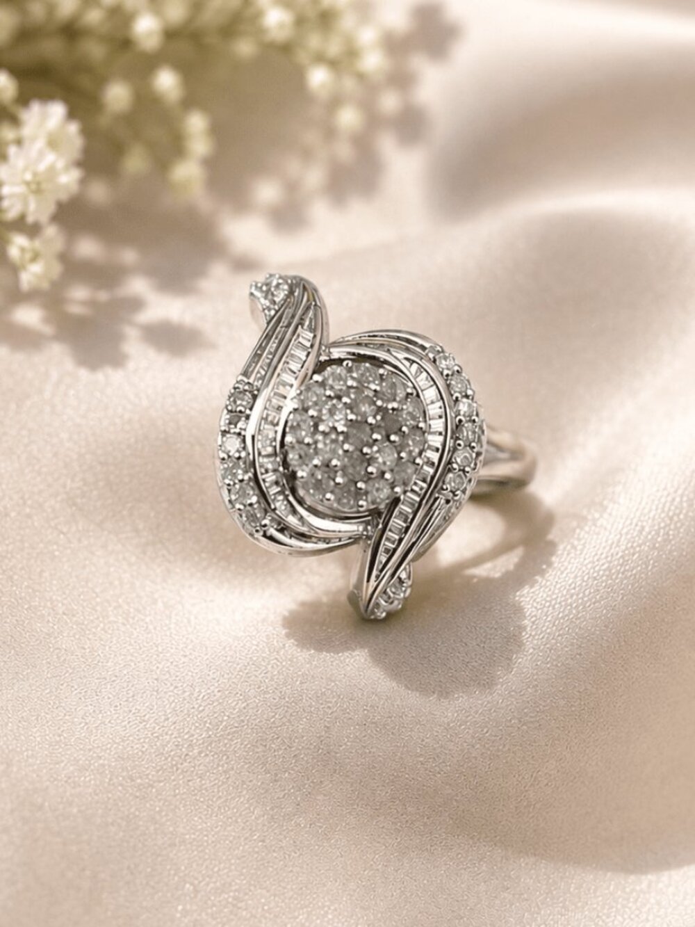 Clouded Elegance Ring